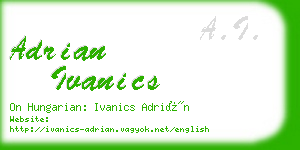 adrian ivanics business card